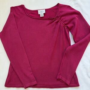 LOFT Magenta Long Sleeve Top